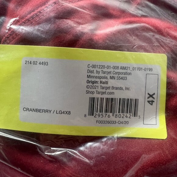 All in Motion Women's Plus Size Simplicity Mid-Rise Capri Leggings 20" Red 4X - Picture 4 of 4